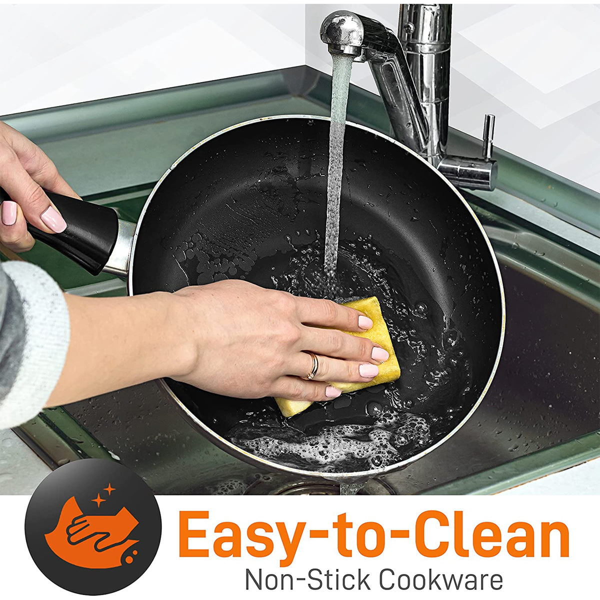 SereneLife Basic 11 Piece Non Stick Pots, Pans, and Utensil Set (Open Box) - VMInnovations