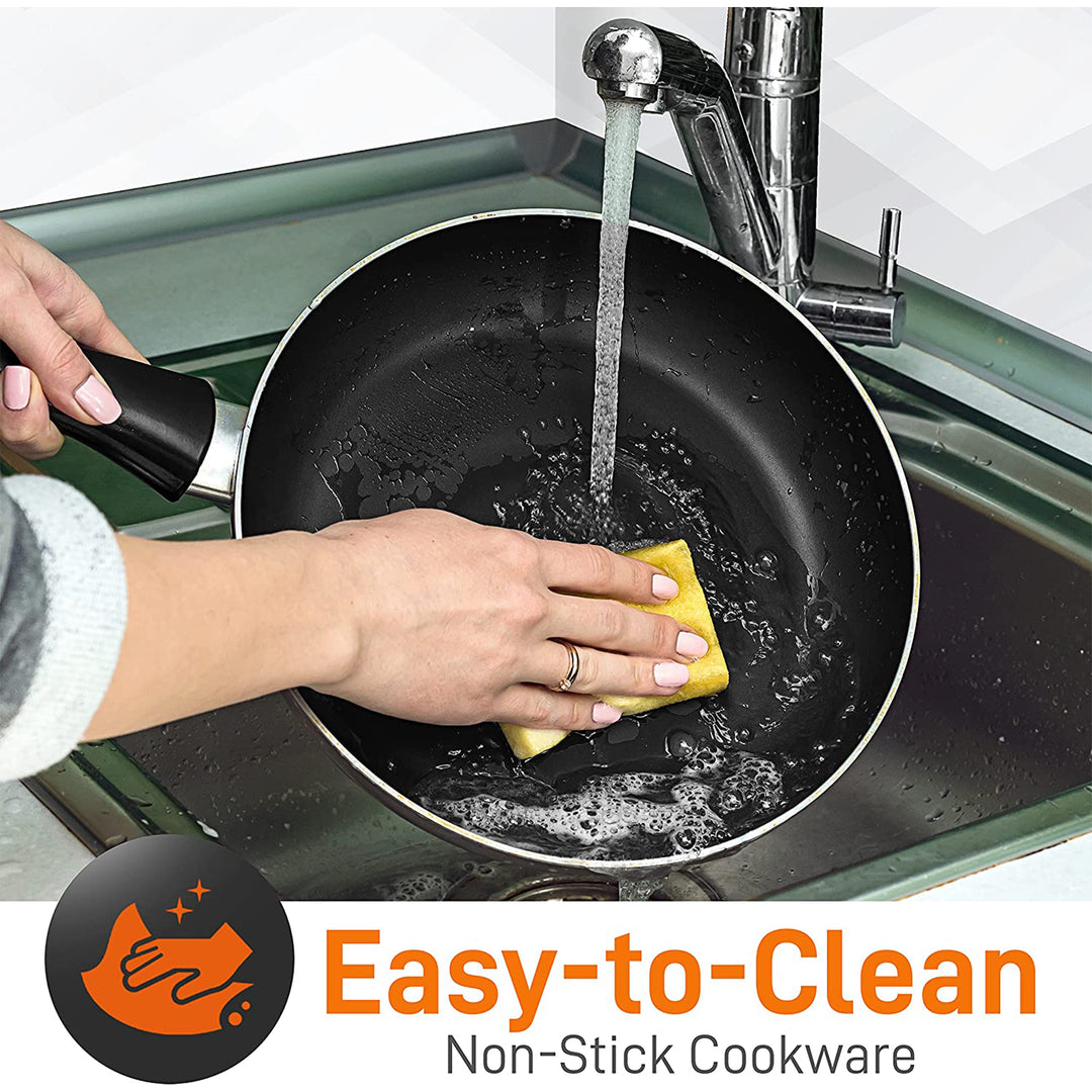 SereneLife Basic 11 Piece Non Stick Pots, Pans, and Utensil Set (Open Box)