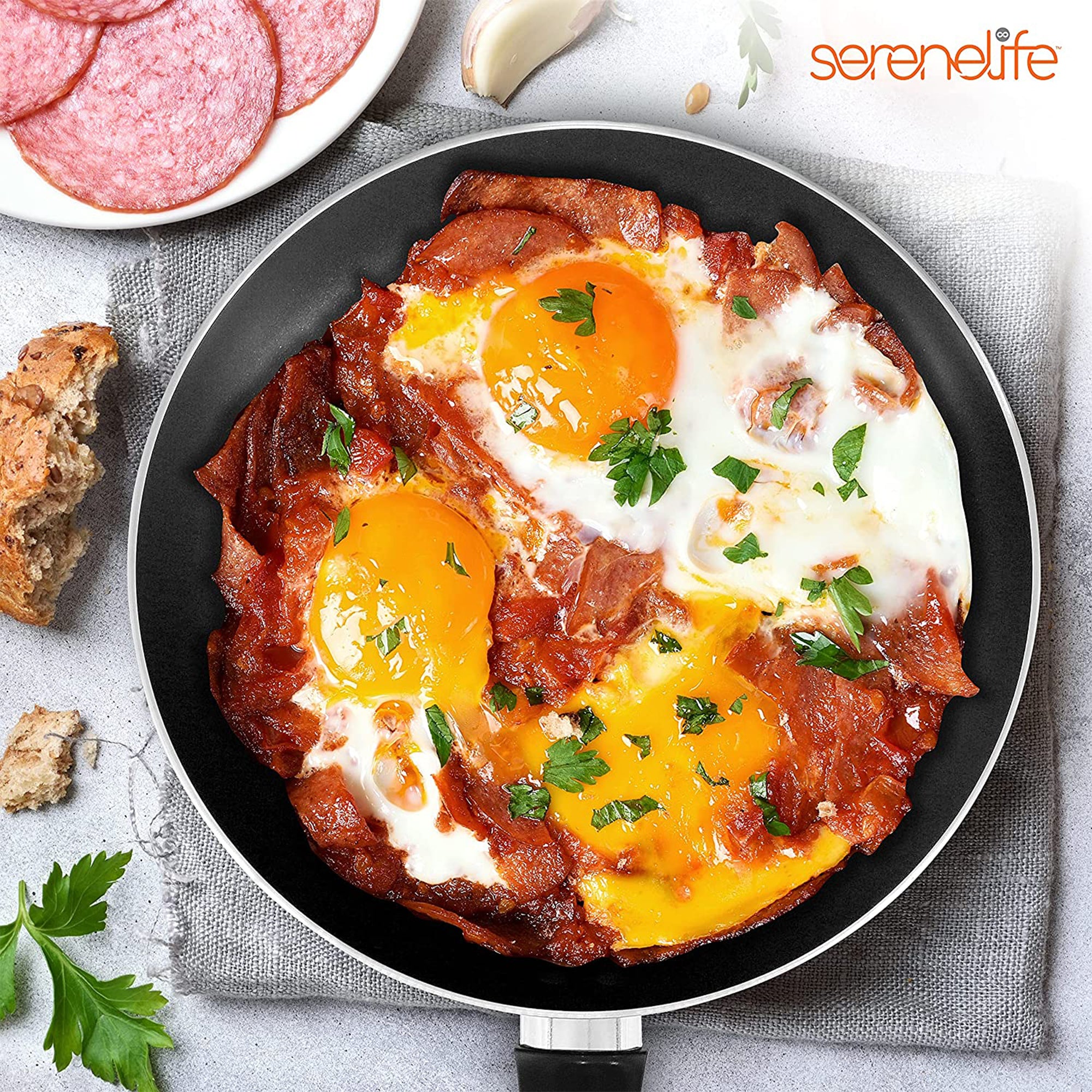 SereneLife 15 Piece Pots and Pans Home Non Stick Kitchenware Cookware Set (Used) - VMInnovations