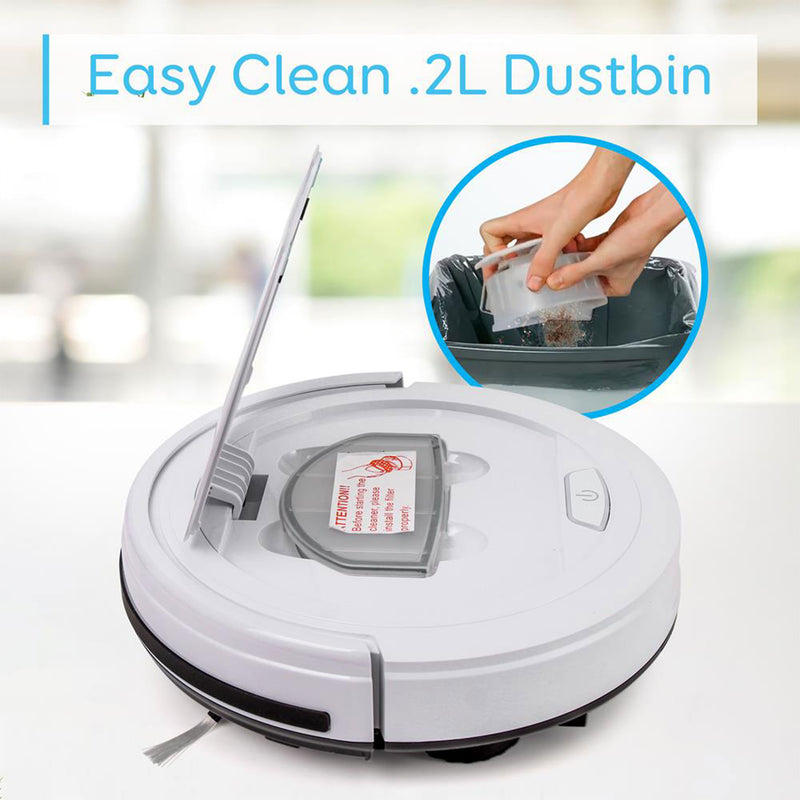 Pure Clean Smart Automatic Robot Vacuum, Cordless Vacuum Cleaner for Home, Gray