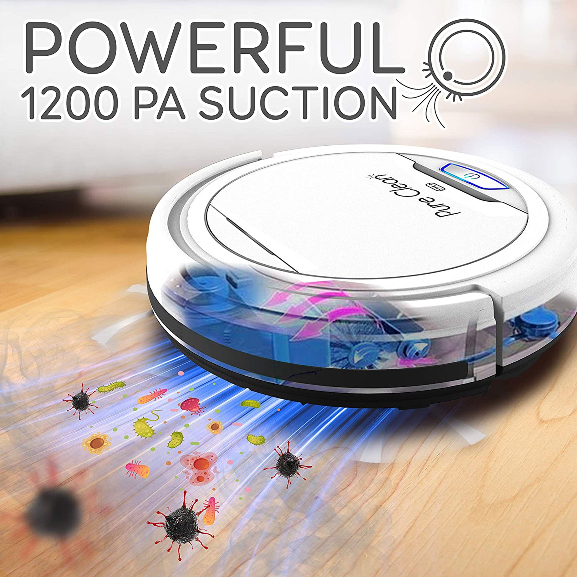 Pure Clean Smart Automatic Robot Vacuum, Vacuum Cleaner for Home,Gray(For Parts) - VMInnovations