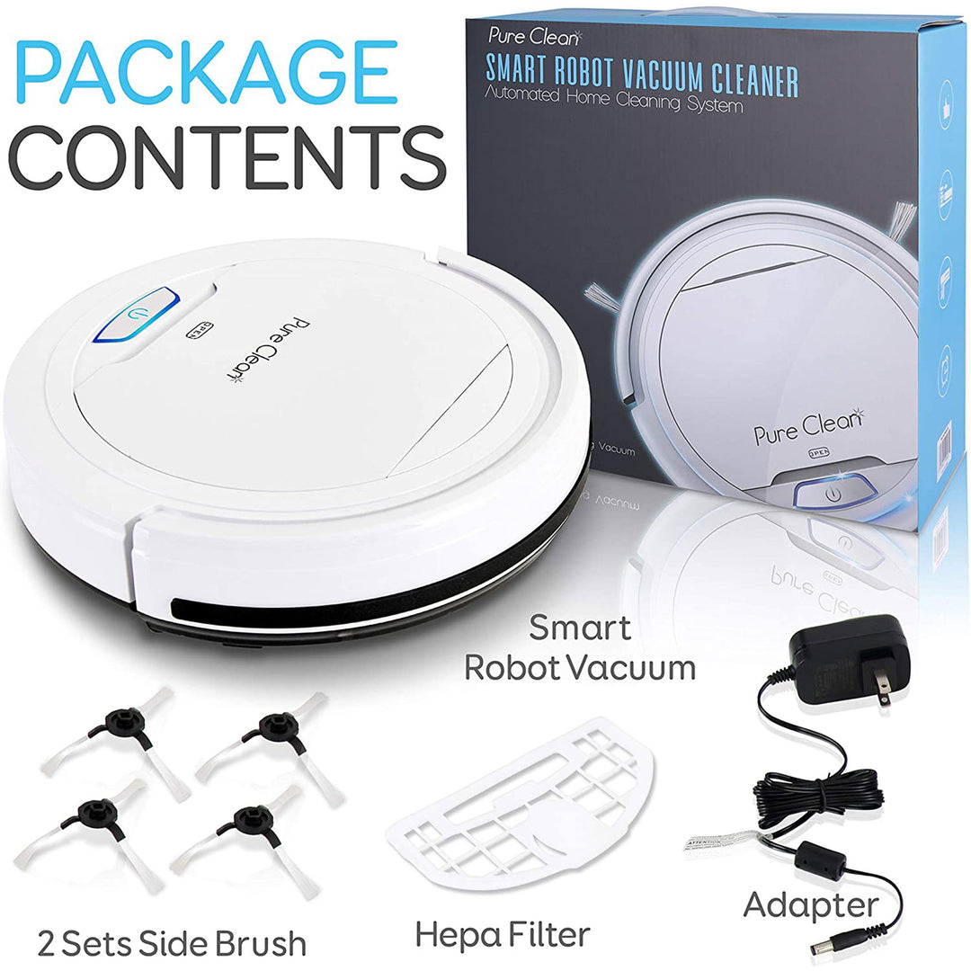 Pure Clean Smart Automatic Robot Vacuum, Cordless Vacuum Cleaner for Home, Gray - VMInnovations