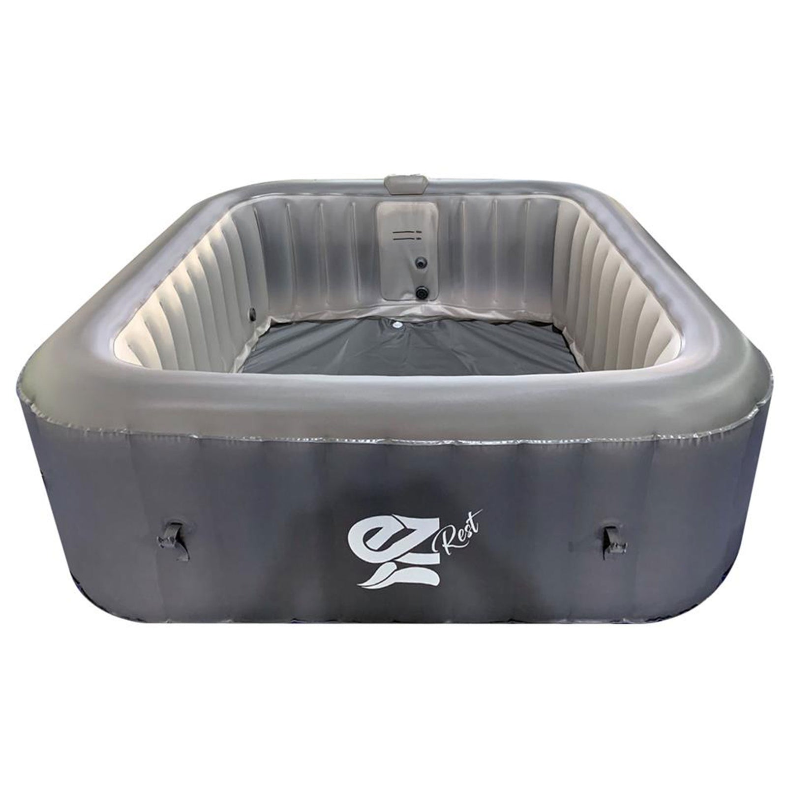 SereneLife Outdoor Portable 6 Person Inflatable Square Hot Tub with Bubble Jets - VMInnovations