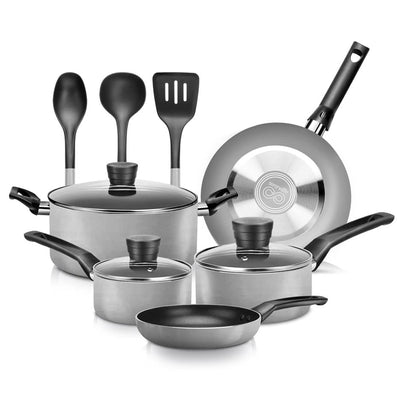 SereneLife 11 Pc Pots & Pans Non Stick Chef Kitchenware Cookware Set (Open Box) - VMInnovations