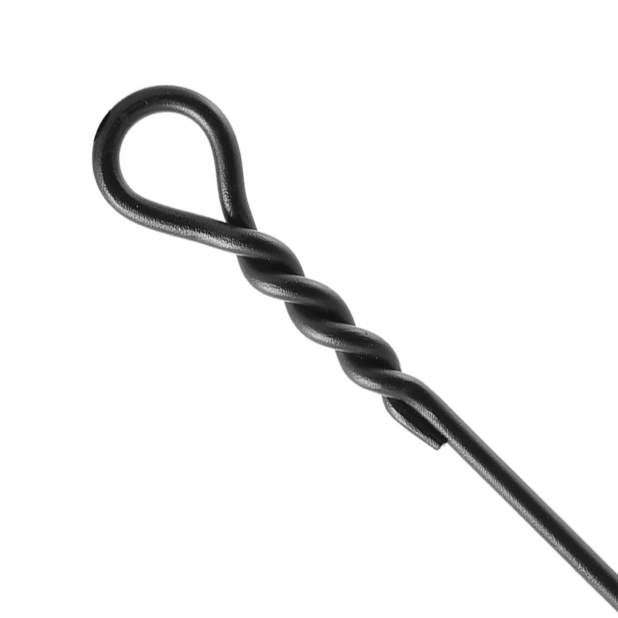 Minuteman International Rope Handle Cast Iron Fireplace Mini Brush, 18 In, Black