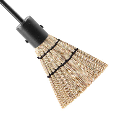 Minuteman International Rope Handle Cast Iron Fireplace Mini Brush, 18 In, Black