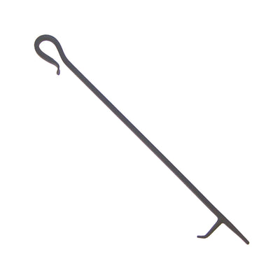 Minuteman International Shepherd's Hook Single Fireplace Poker Tool, Graphite