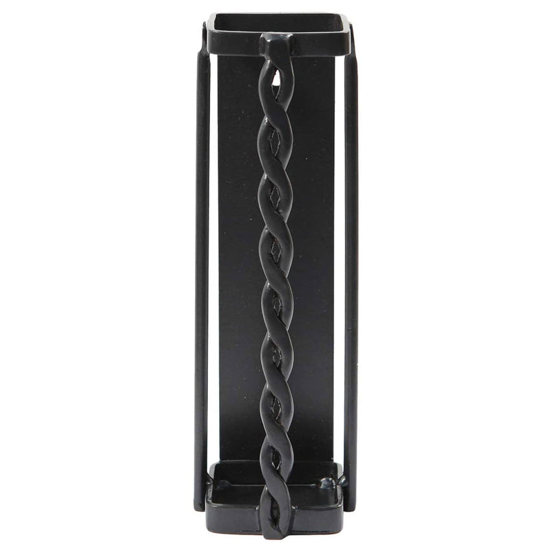 Minuteman International 9 In Iron Twisted Rope Fireplace Match Holder, Graphite