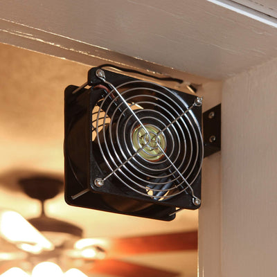 Achla Designs Minuteman Room to Room Electric Circulating Doorway Fan, Black