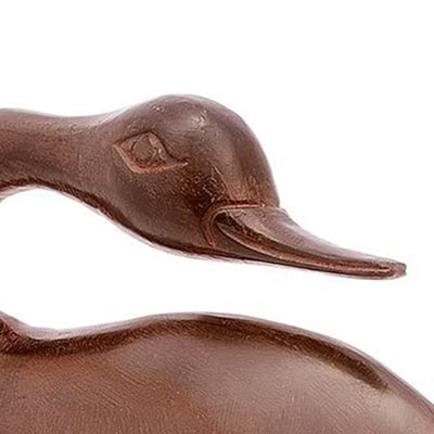 Achla Designs 11.5 Inch Backward Glance Bye Duck Outdoor Garden Statue, Bronze