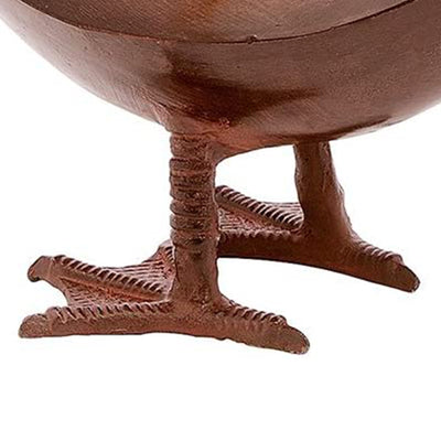 Achla Designs 11.5 Inch Backward Glance Bye Duck Outdoor Garden Statue, Bronze
