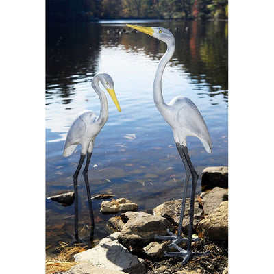Achla Designs Egret Animal Bird Outdoor Lawn Décor Garden Figurine Statue, White