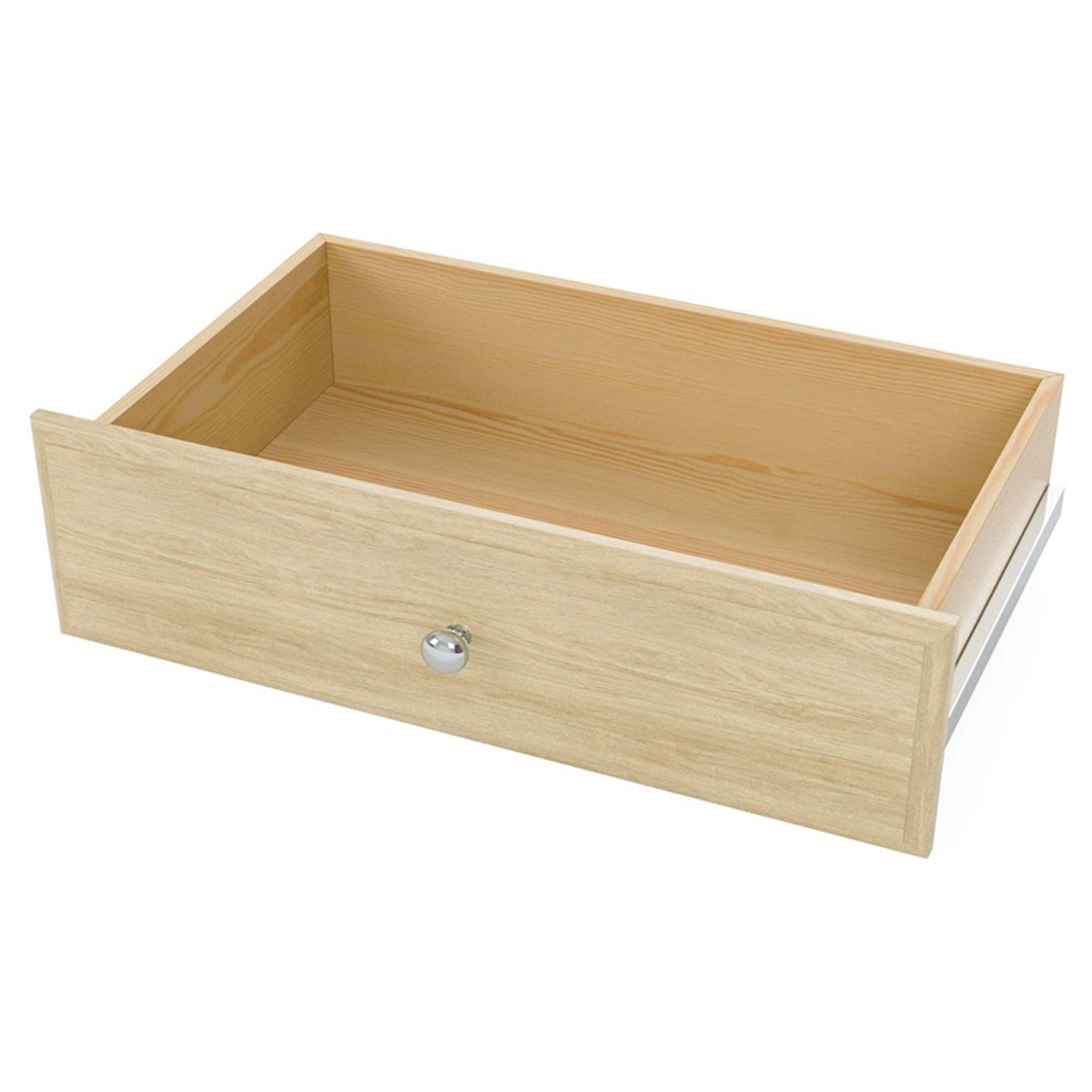 Easy Track Shoe Storage Closet Shelf and Drawer Organizer System, Honey Blonde
