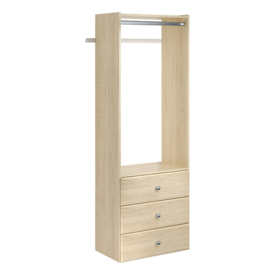 Easy Track 72 Inch Elite Tower Closet Storage Room Organizer Kit, Honey Blonde