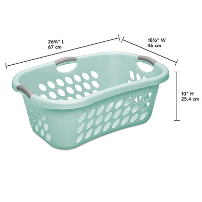 Sterilite Ultra HipHold 1.25 Bushel Plastic Stackable Laundry Basket (12 Pack)