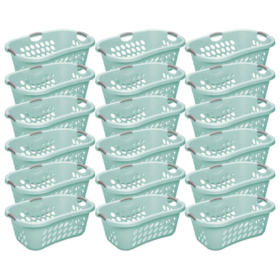 Sterilite Ultra HipHold 1.25 Bushel Plastic Stackable Laundry Basket (18 Pack)
