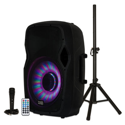 Acoustic Audio by Goldwood 15 Inch 1000W Bluetooth LED Speaker System (2 Pack) - VMInnovations