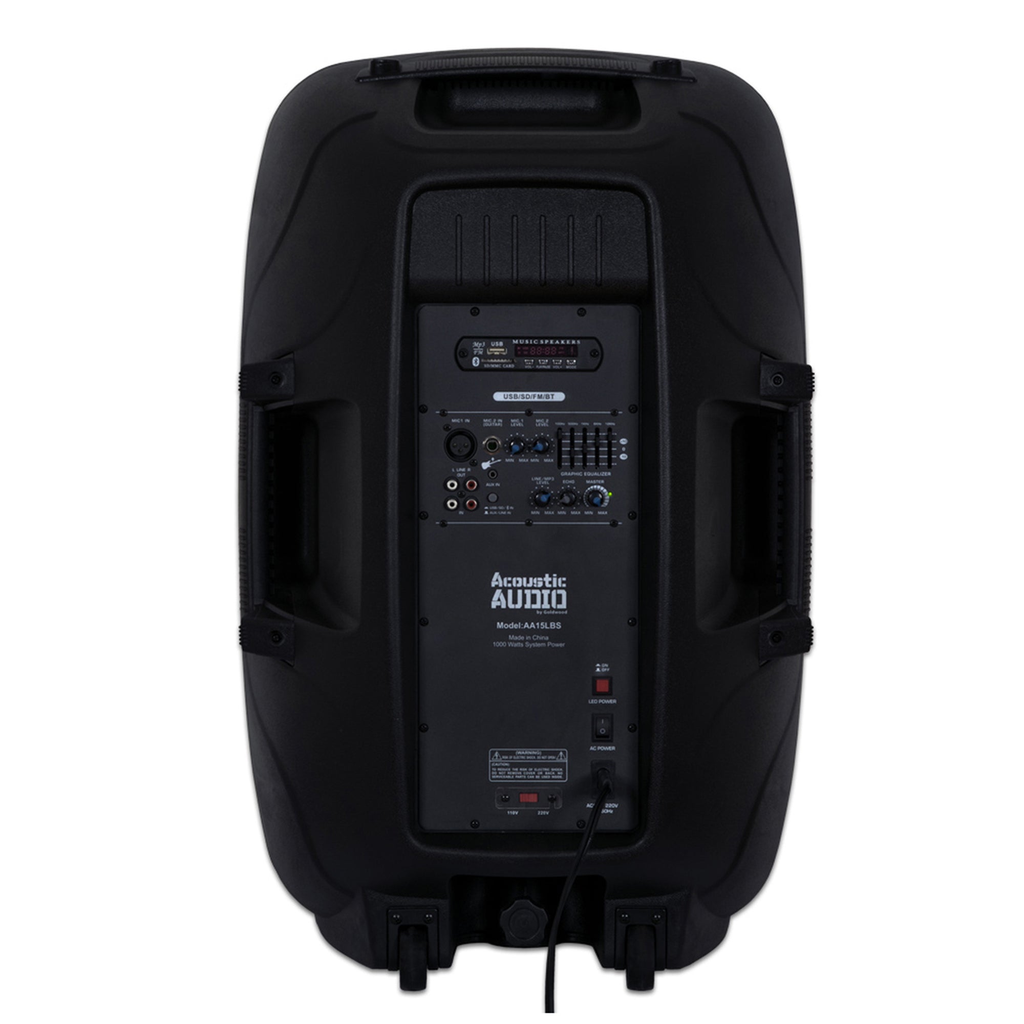 Acoustic Audio by Goldwood 15 Inch 1000W Bluetooth LED Speaker System (2 Pack) - VMInnovations