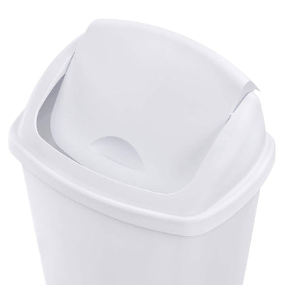 Sterilite 13.2 Gallon Plastic Home/Office SwingTop Trash Can, White (16 Pack)