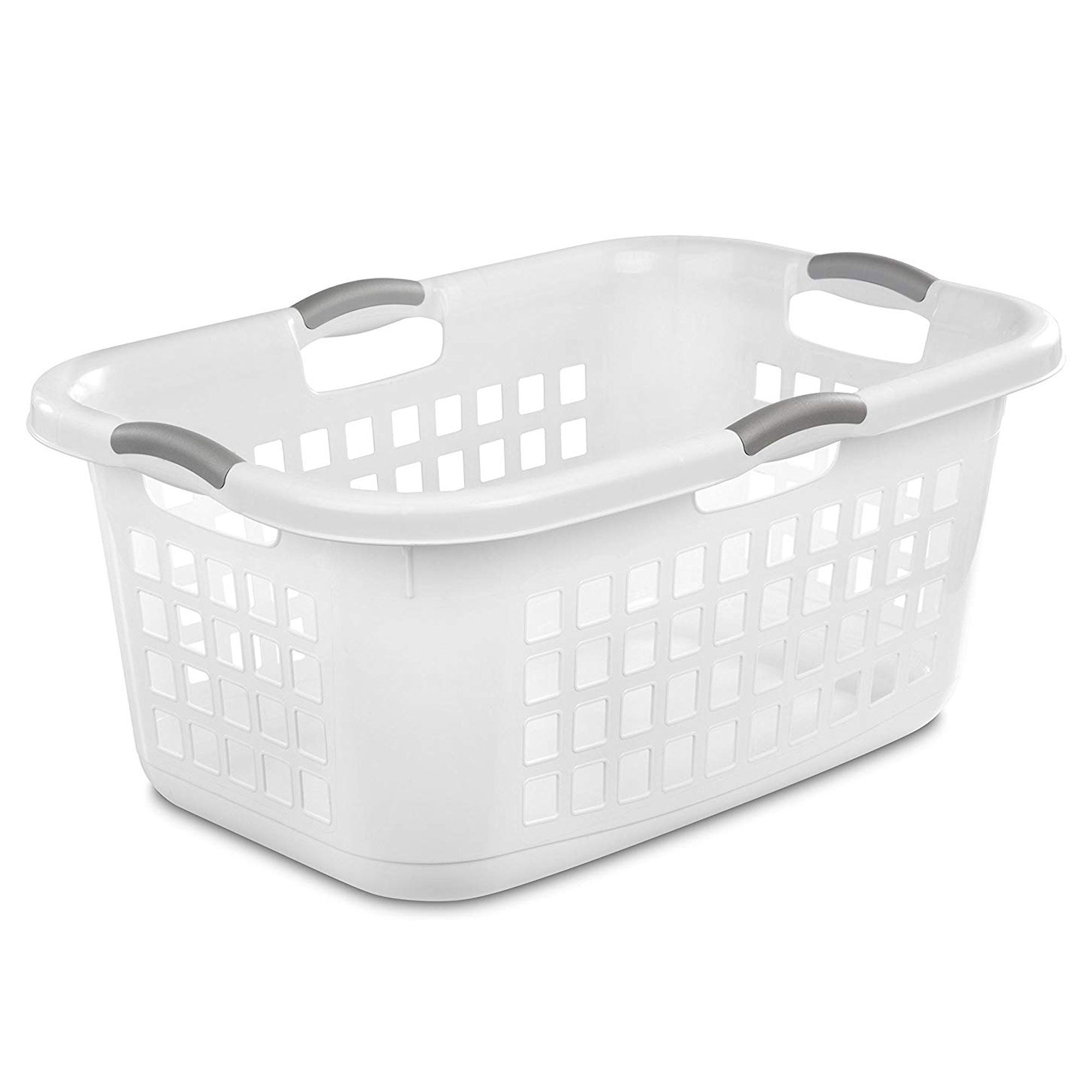 Sterilite Ultra 2 Bushel Plastic Stackable Laundry Basket Bin, White (24 Pack)