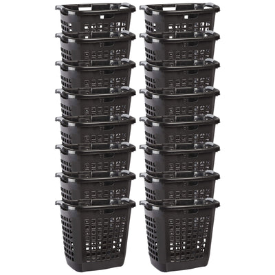 Sterilite Ultra Easy Carry Dirty Clothes Laundry Basket Hamper, Black (16 Pack)