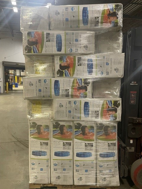 BULK Intex 10'x30" Metal Frame Pool w/ Filter Pump (1 Pallet of 32) (Open Box) - VMInnovations