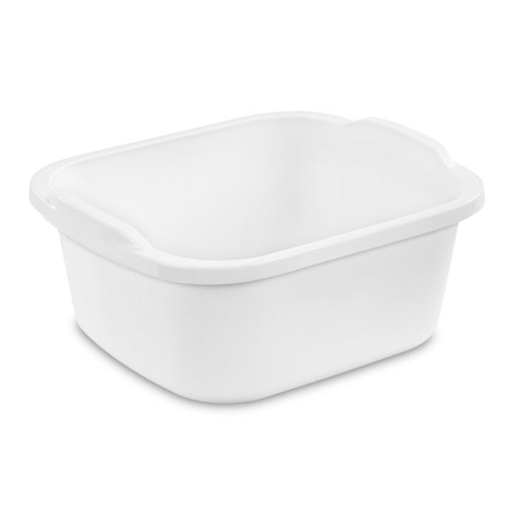 Sterilite Durable Reinforced Plastic 12 Quart Kitchen Dishpan, White (24 Pack)