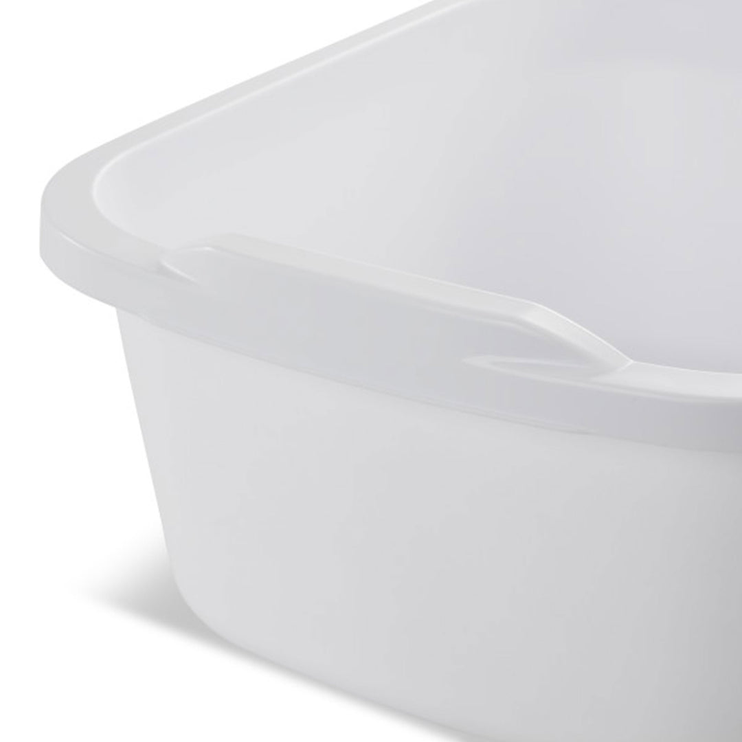 Sterilite Durable Reinforced Plastic 12 Quart Kitchen Dishpan, White (24 Pack)