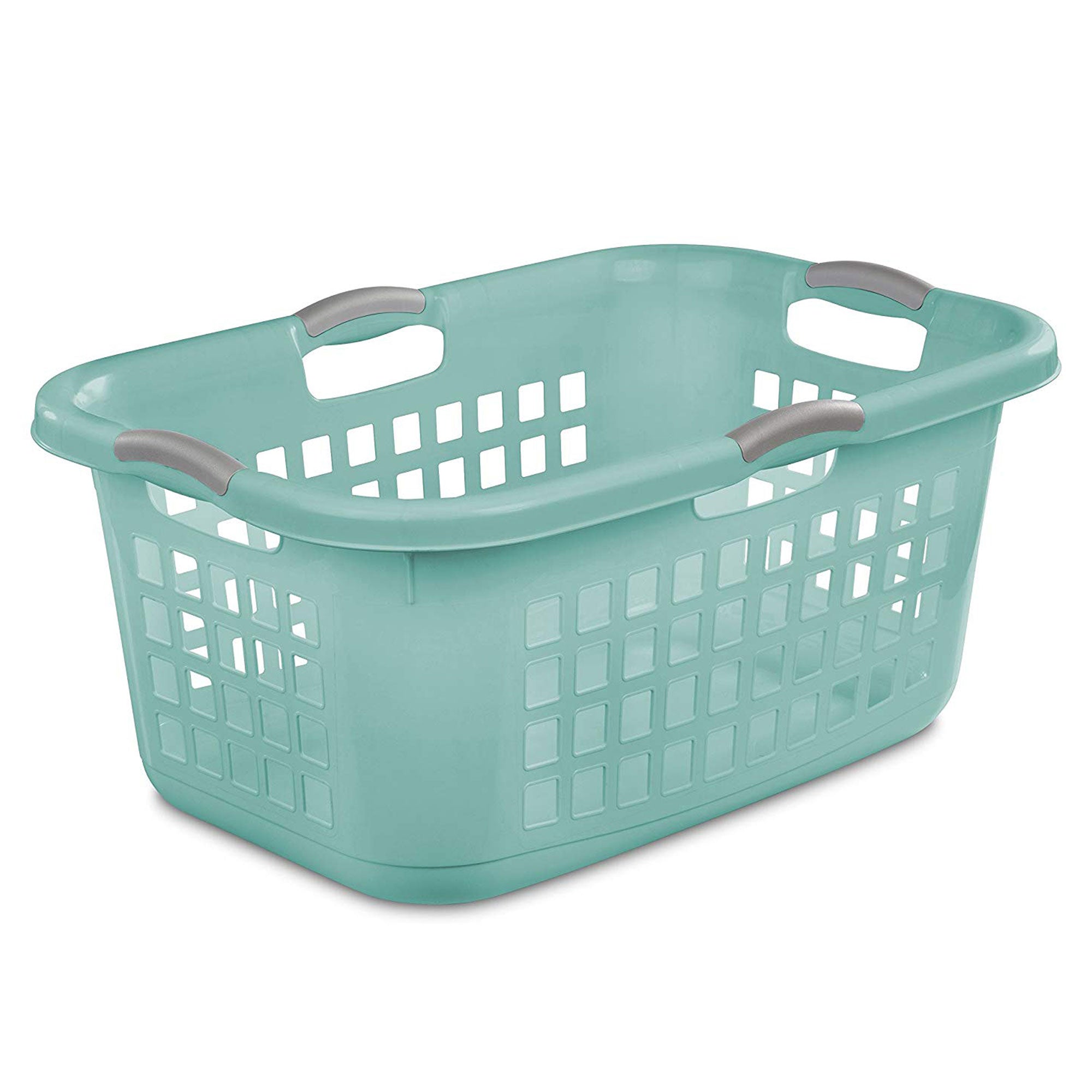 Sterilite Ultra 2 Bushel Plastic Stackable Laundry Basket Bin, Aqua (24 Pack) - VMInnovations