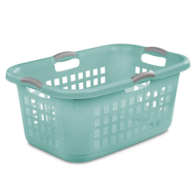 Sterilite Ultra 2 Bushel Plastic Stackable Laundry Basket Bin, Aqua (24 Pack) - VMInnovations
