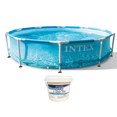 Intex 28206EH 10' x 30" Above Ground Frame Swimming Pool w/ Chlorine Tabs, 25 Lb