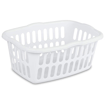 Sterilite 1.5 Bushel Plastic Stackable Clothes Laundry Basket, White (36 Pack)