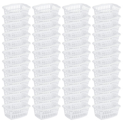 Sterilite 1.5 Bushel Plastic Stackable Clothes Laundry Basket, White (48 Pack)
