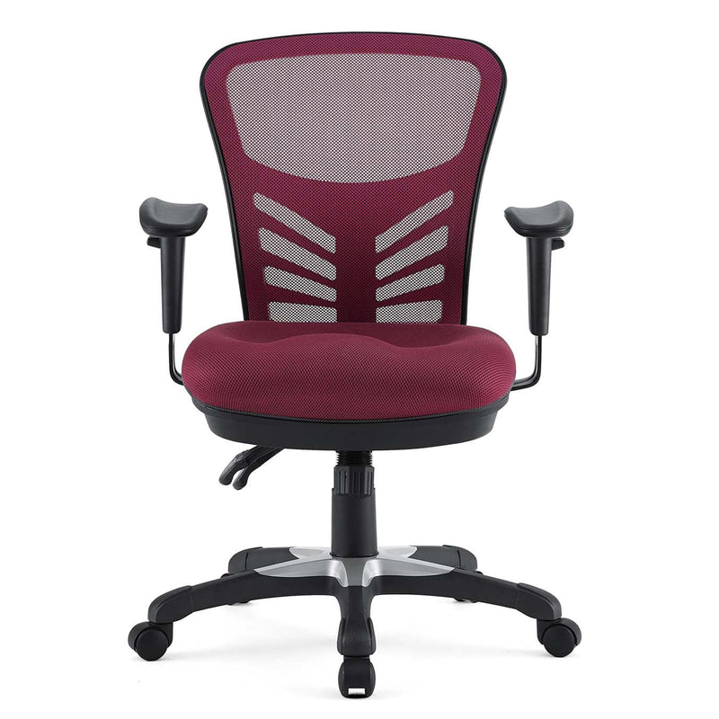 Modway Articulate Mesh Office Chair, Adjustable from 19.5 to 24 Inches High, Red