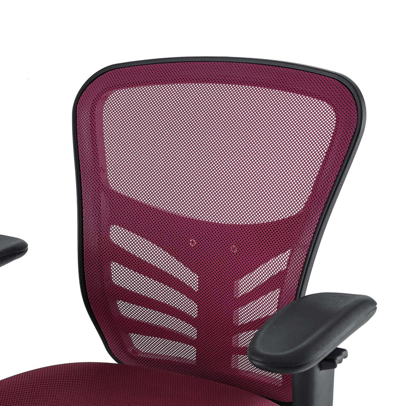 Modway Articulate Mesh Office Chair, Adjustable from 19.5 to 24 Inches High, Red