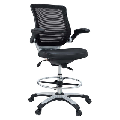 Modway Edge Vinyl Drafting Chair, Adjustable from 22 to 29.5 Inch (Open Box)