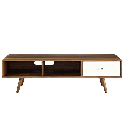 Modway Transmit Retro 55 Inch TV Stand with Open Storage Spaces (Open Box)