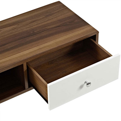 Modway Transmit Retro 55 Inch TV Stand with Open Storage Spaces (Open Box)