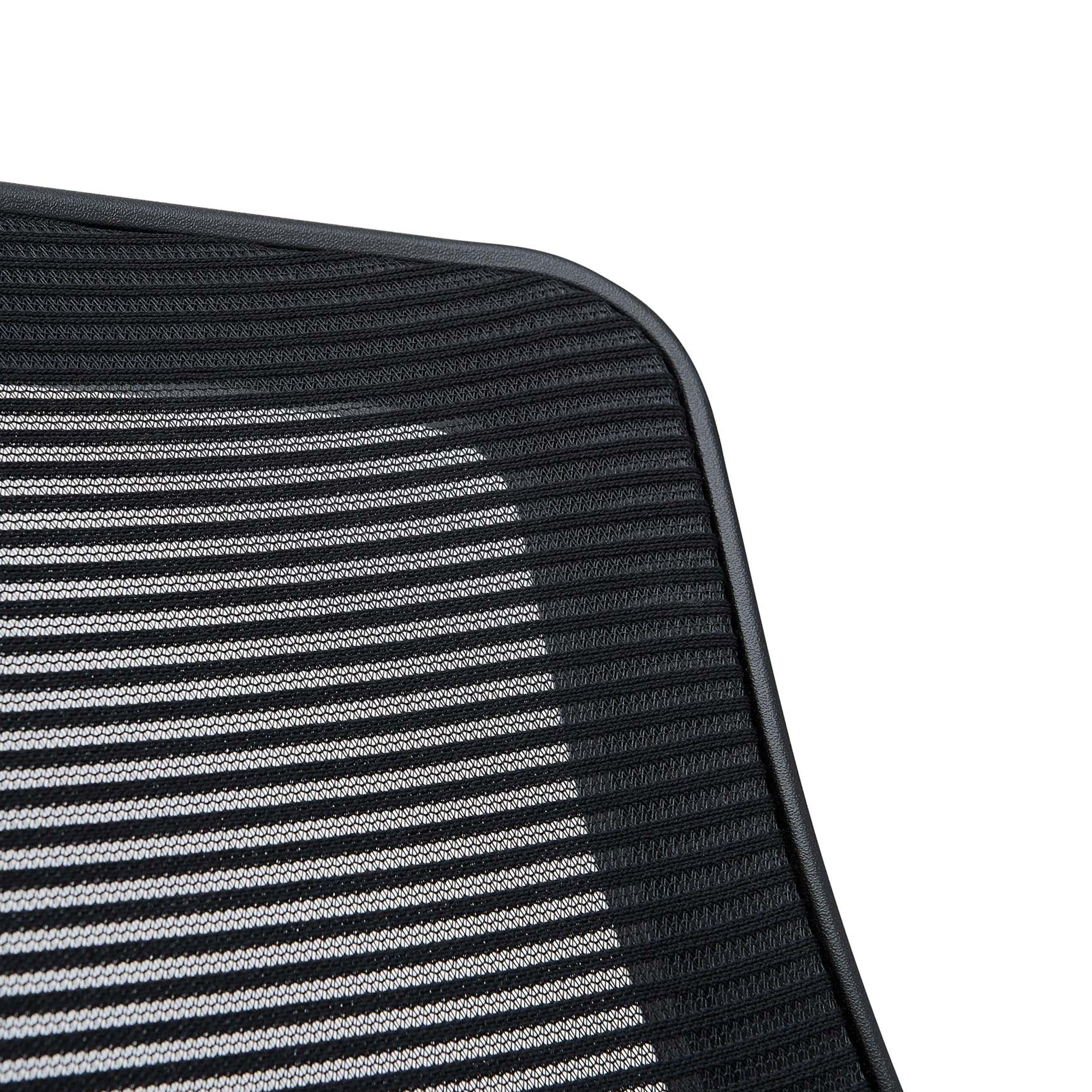 Modway Edge Vinyl Office Chair, Adjustable from 18.5-22" High, Black (Open Box)