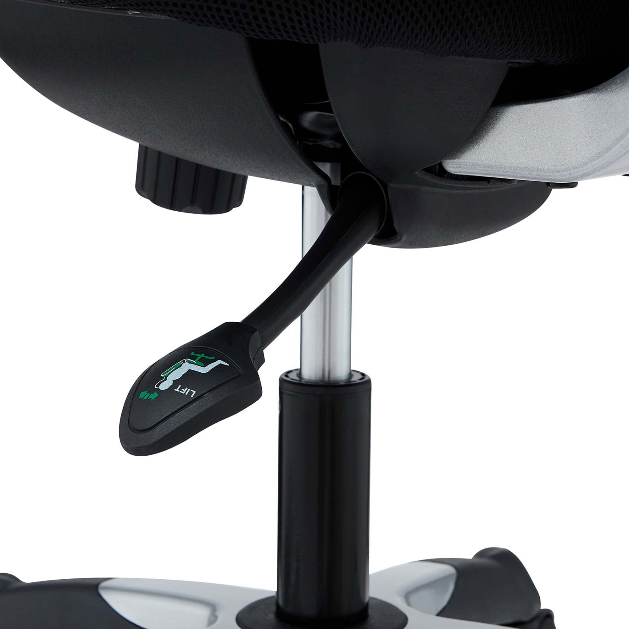Modway Edge Vinyl Office Chair, Adjustable from 18.5-22" High, Black (Open Box)