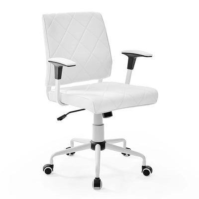 Modway Lattice Vinyl Office Chair, 18 to 21 Inches High, White (For Parts)