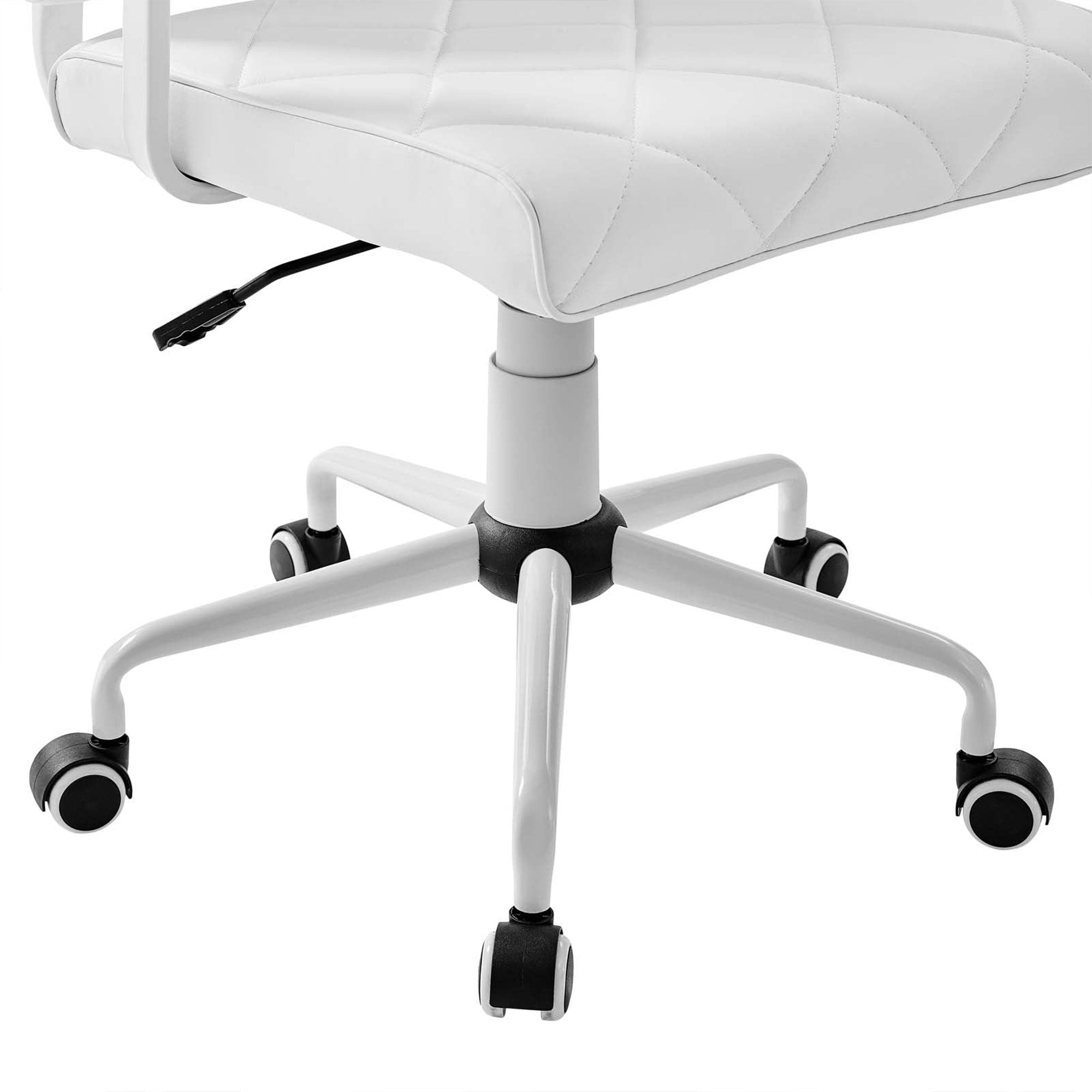 Modway Lattice Vinyl Office Chair, 18 to 21 Inches High, White (For Parts)