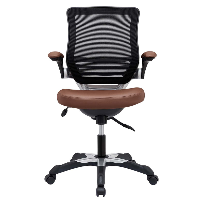 Modway Edge Vinyl Office Chair, Adjustable 17.5 to 21 Inches High, (Open Box)