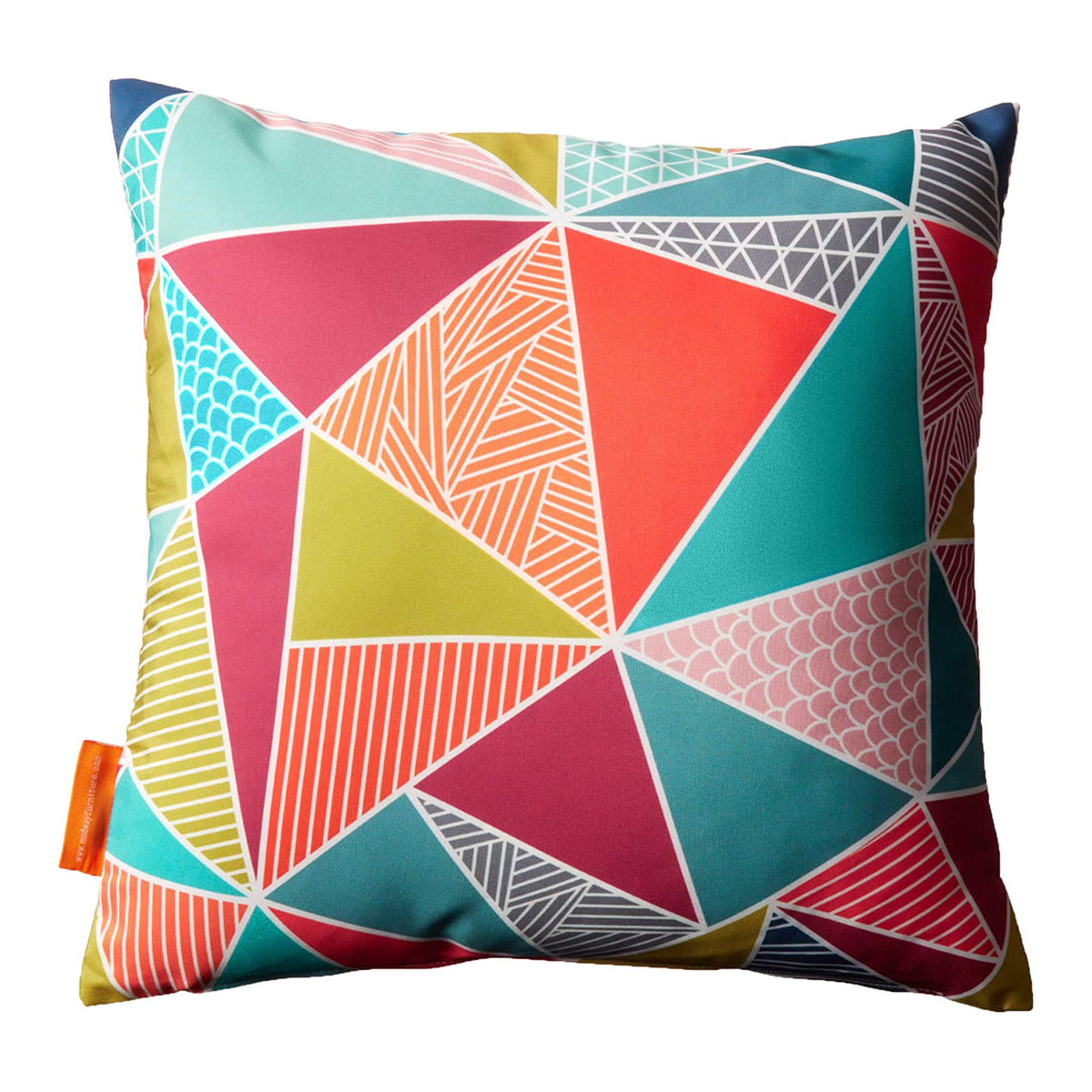 Modway 17.5 Inch Modern Outdoor Comfortable Patio Pillow Set, 2 Piece, Mosaic