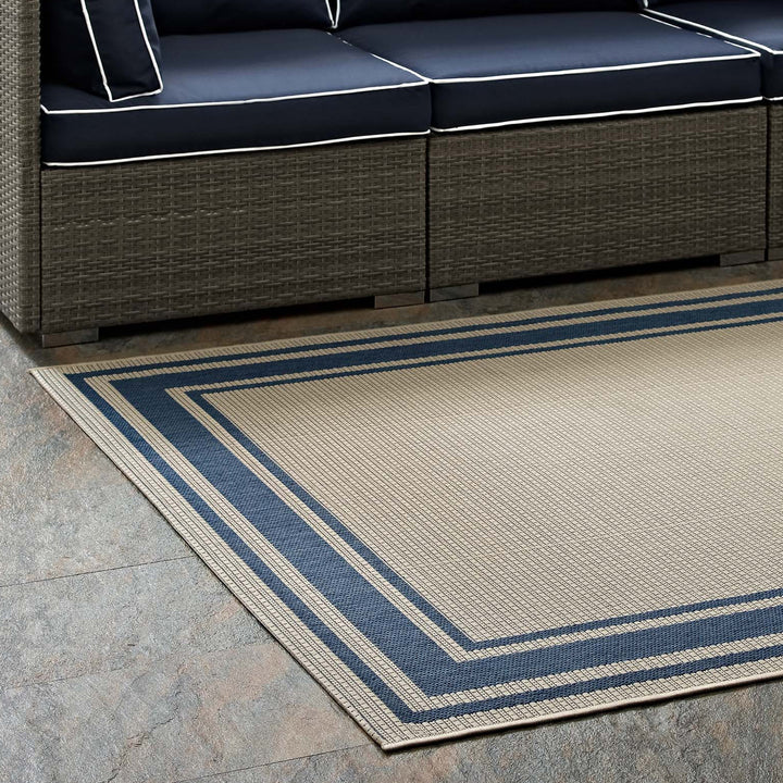 Modway Rim Solid Border 5 x 8 Foot Indoor I Outdoor Area Rug (Open Box) - VMInnovations