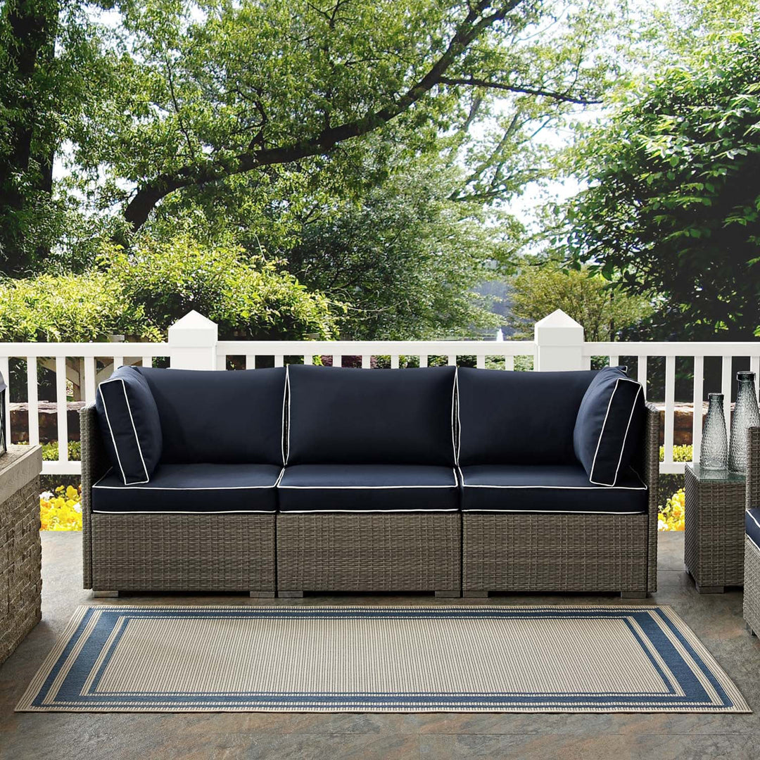 Modway Rim Solid Border 5 x 8 Foot Indoor I Outdoor Area Rug (Open Box) - VMInnovations