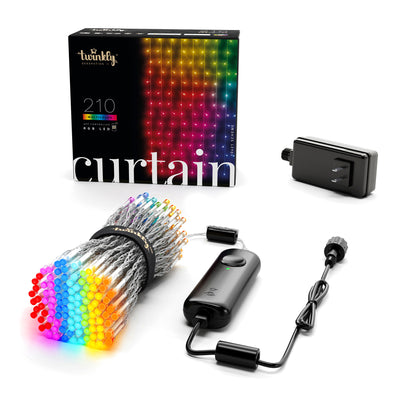 Twinkly Curtain App-Controlled Smart LED Christmas Lights 210 RGB (Open Box) - VMInnovations
