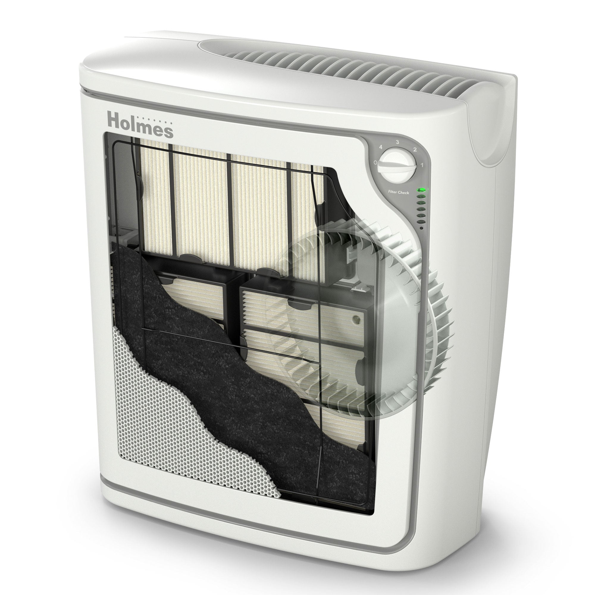 Holmes HAP8650B-NU-2 True HEPA Console Air Purifier with Quiet Operation, Black