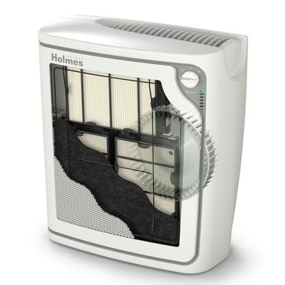 Holmes HAP8650B-NU-2 True HEPA Console Air Purifier with Quiet Operation, Black
