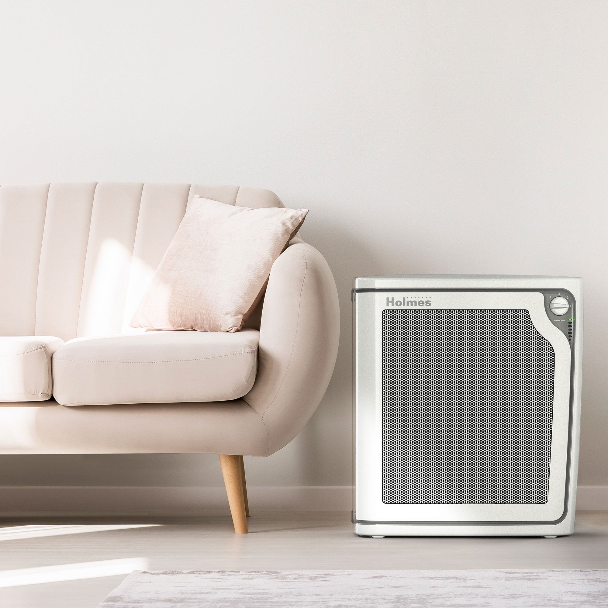 Holmes HAP8650B-NU-2 True HEPA Console Air Purifier with Quiet Operation, Black